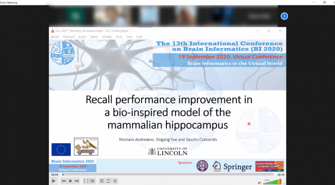 Nikolas Andreakos Presents Paper in 13th International Conference on Brain Informatics (BI 2020)