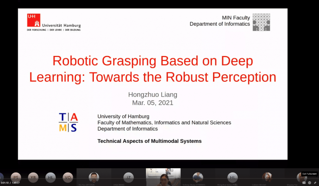 Universität Hamburg Hosts ULTRACEPT Sandpit Session - Robotic Grasping based on Deep Learning: Towards the Robust Perception