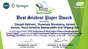 Best Student Paper Award ICCDT 2021 Siavash Bahrami